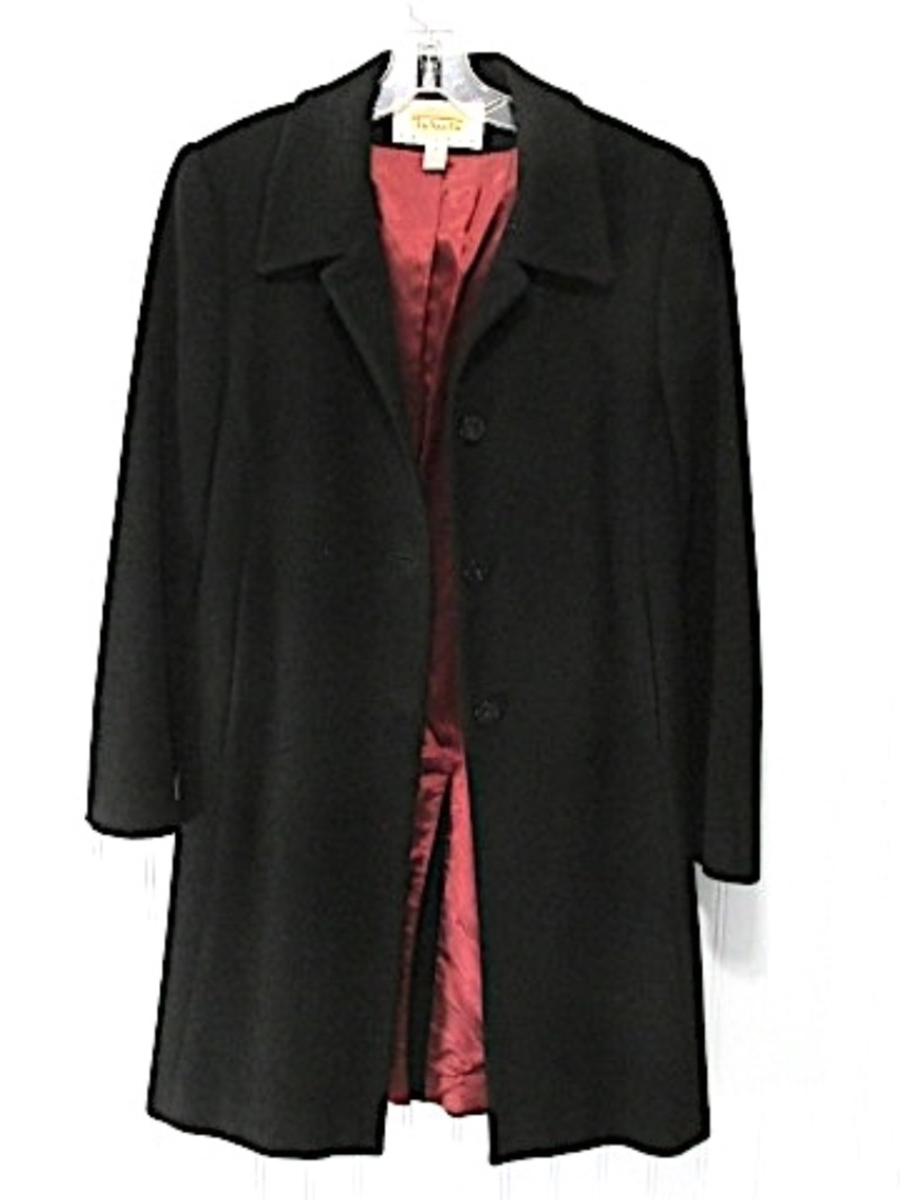 VTG Talbots Black Wool/Cashmere Blend Coat, Size 8P